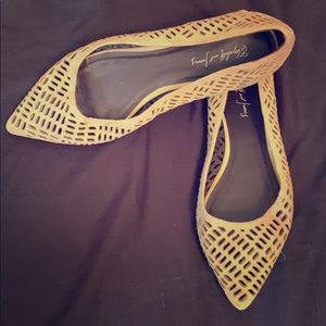 Elizabeth & James yellow suede flats